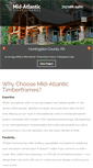 Mobile Screenshot of midatlantictimberframes.com