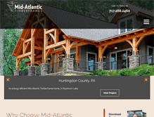 Tablet Screenshot of midatlantictimberframes.com